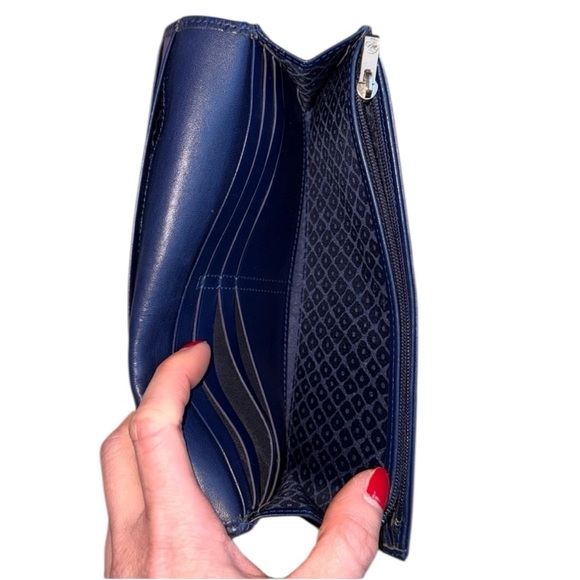 Longchamp Navy Leather Long Flap Wallet - Picture 10 of 14